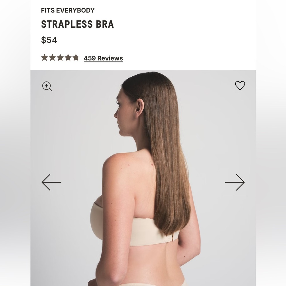 SKIMS Strapless Bra in sand (38C)